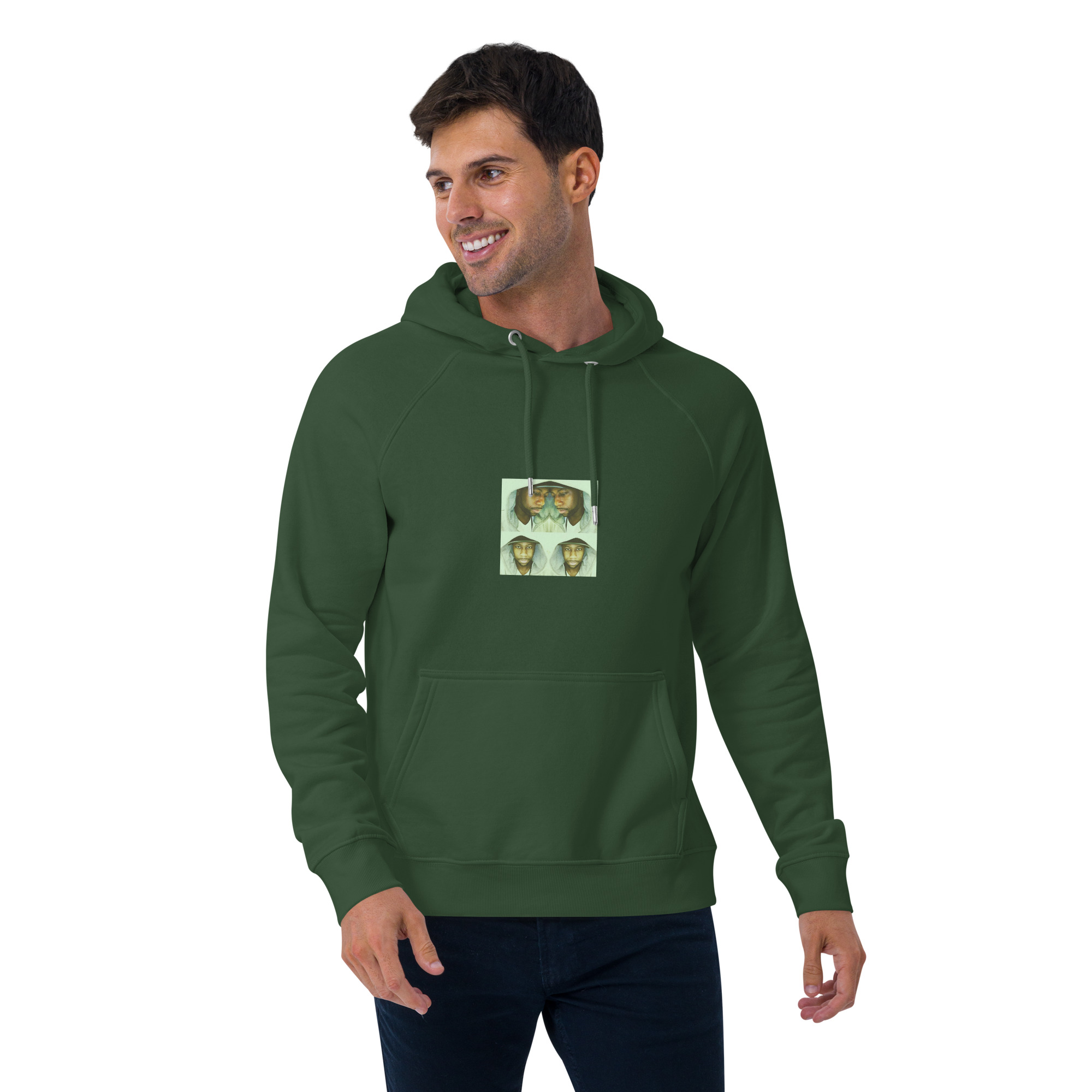 Unisex eco raglan hoodie - Image 11