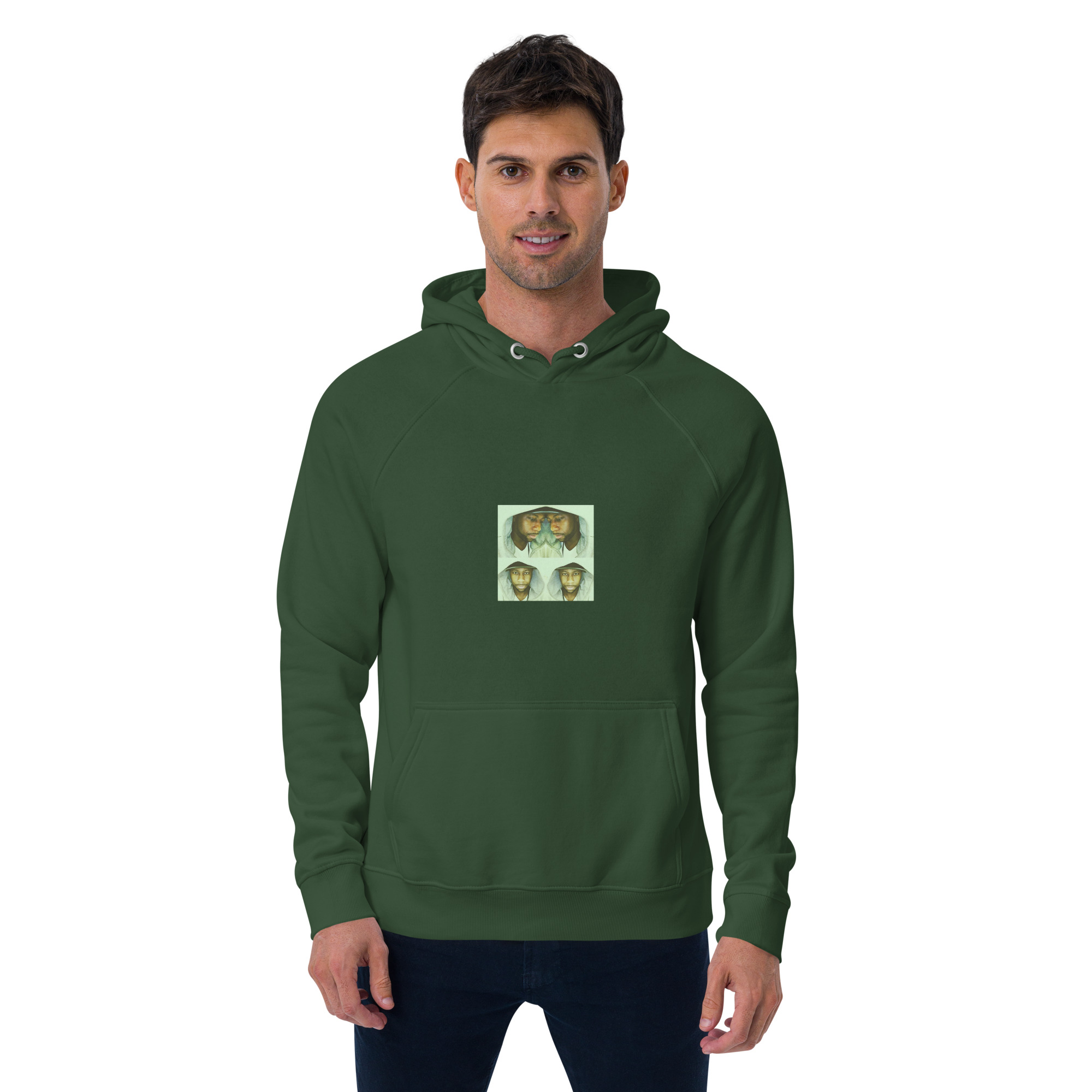 Unisex eco raglan hoodie - Image 10
