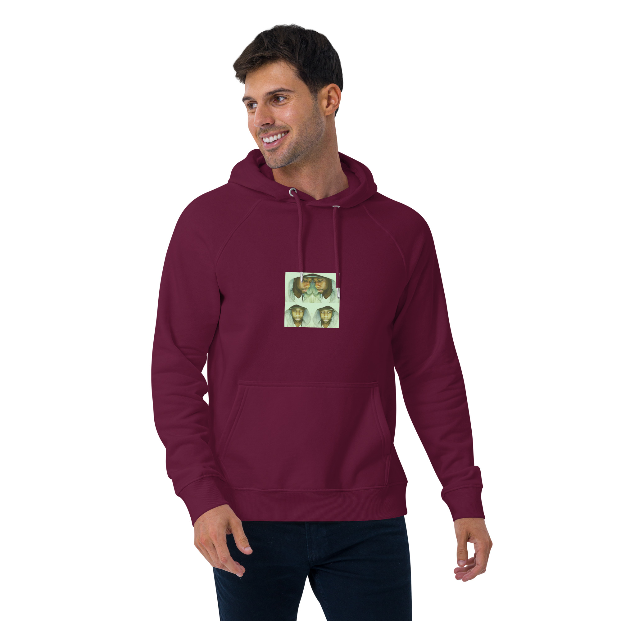 Unisex eco raglan hoodie - Image 5
