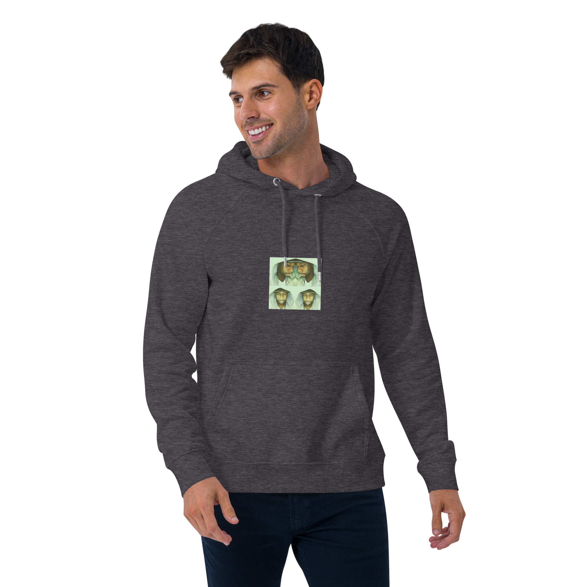 Unisex eco raglan hoodie - Image 8